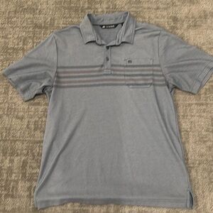 Travis Mathew Golf Blue Polo Shirt